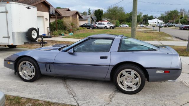 1990 Light Blue Chevrolet Corvette C4