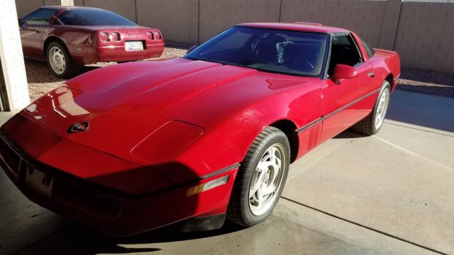 1990 Red Chevrolet Corvette Coupe