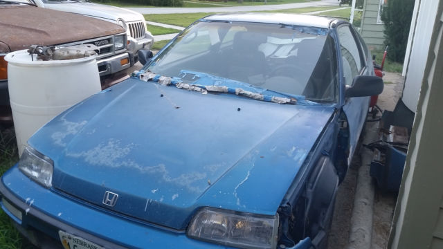 1990 Blue Honda CRX Hatchback