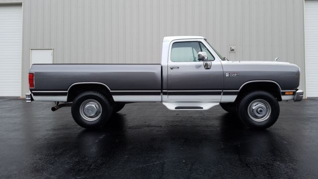 1990 Two Tone: White & Silver Dodge Other Pickups Cab & Chassis