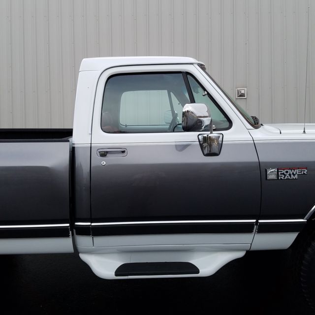1990 Two Tone: White & Silver Dodge Other Pickups Cab & Chassis