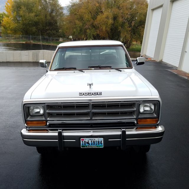 1990 Two Tone: White & Silver Dodge Other Pickups Cab & Chassis