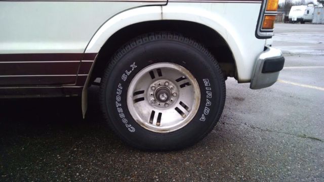 1990 Burgundy and White Dodge Ram 2500 Custom Passenger Van