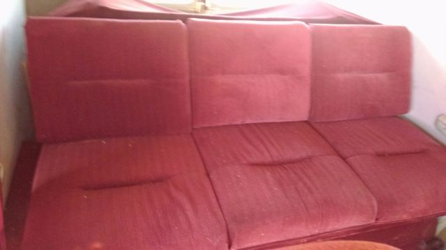 1990 Burgundy and White Dodge Ram 2500 Custom Passenger Van