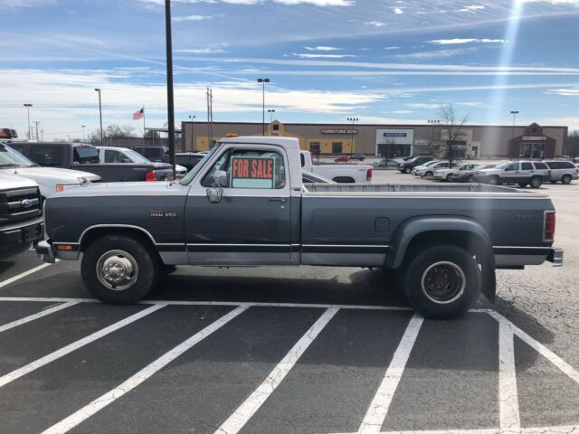 1990 Gray Dodge Ram 350 Standard Cab Pickup