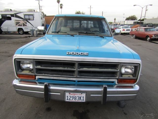 1990 Blue Dodge Ram 1500 Pickup Truck