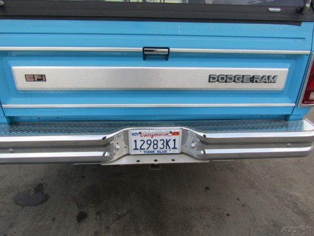 1990 Blue Dodge Ram 1500 Pickup Truck