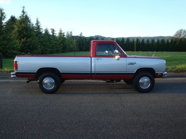 1990 RED/SILVER Dodge Ram 2500 Standard Cab Pickup