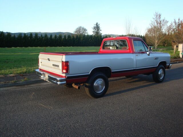 1990 RED/SILVER Dodge Ram 2500 Standard Cab Pickup