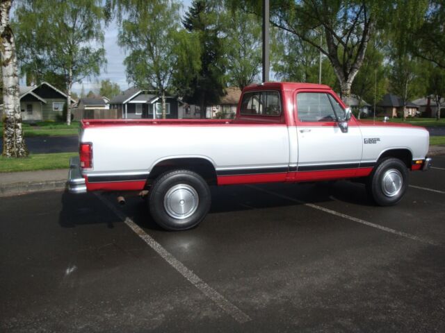 1990 RED/SILVER Dodge Ram 2500 Standard Cab Pickup