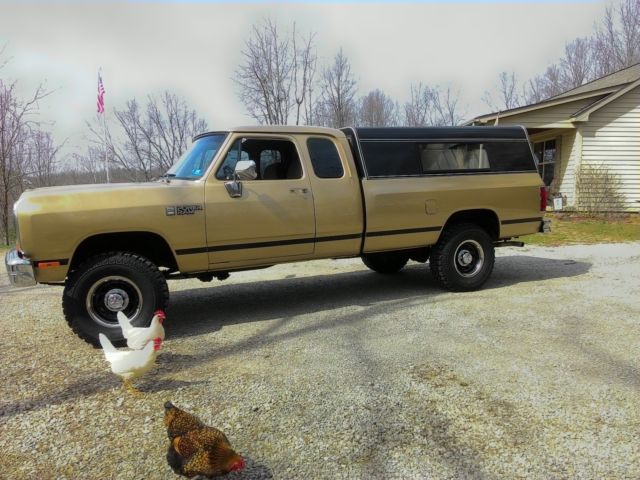 1990 Gold Dodge Other Pickups Extended Cab Pickup