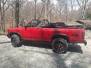 1990 Red Dodge Truck Convertible