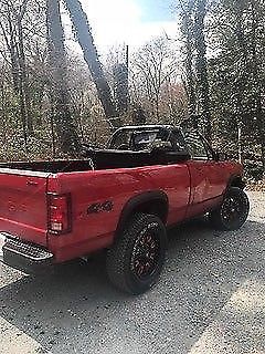 1990 Red Dodge Truck Convertible