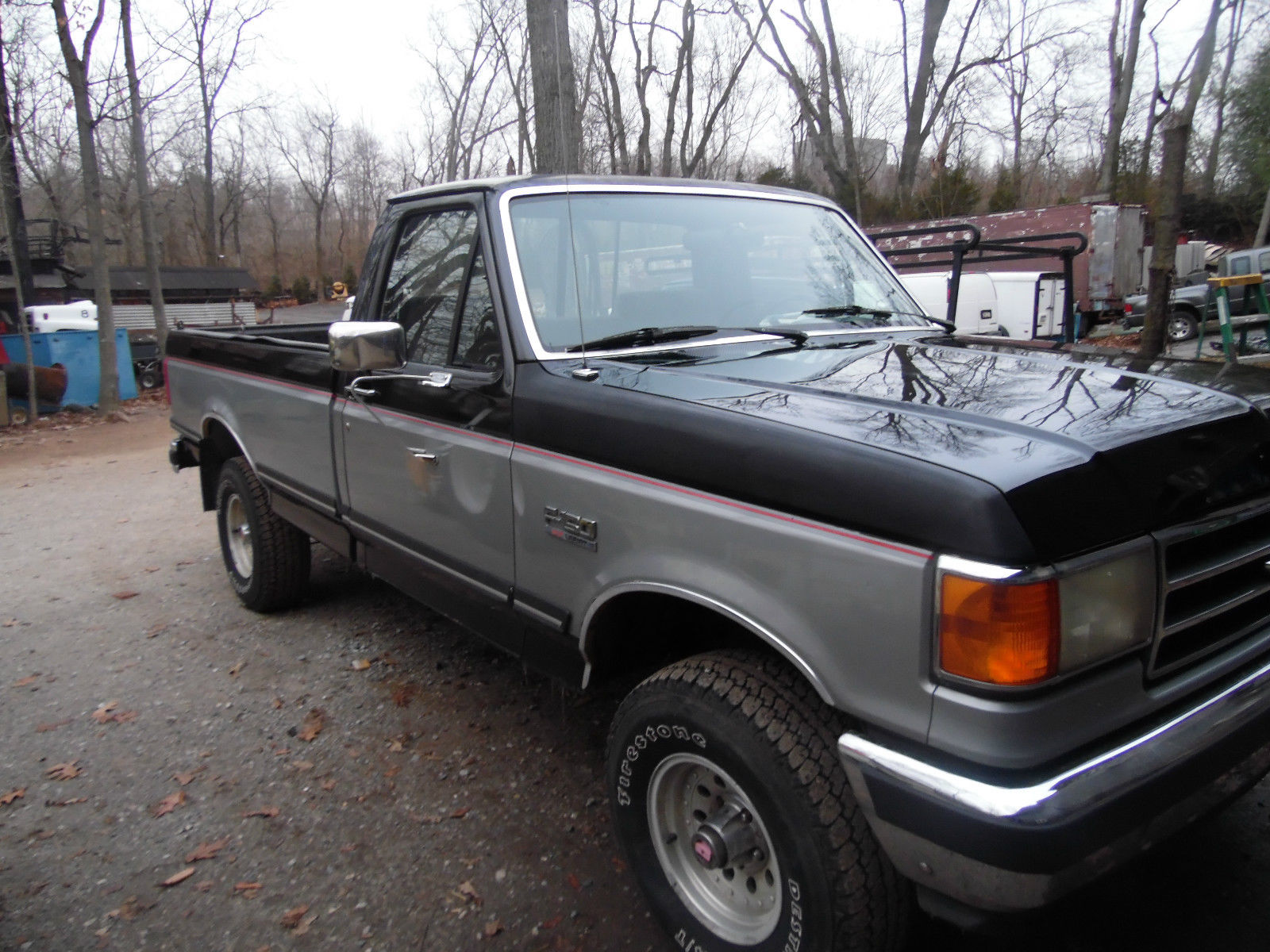 1990 black&-gray Ford F-150 Cab &- Chassis