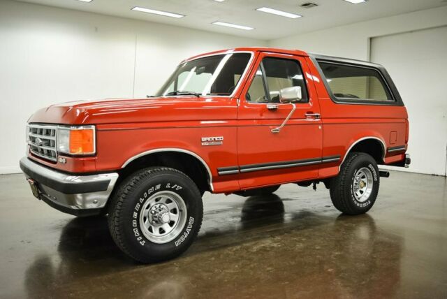 1990 Red Ford Bronco --