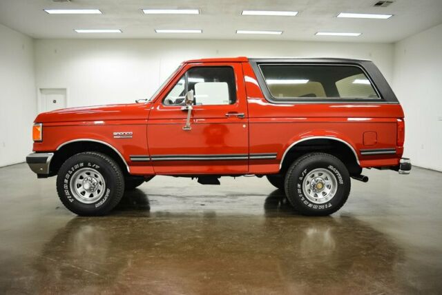 1990 Red Ford Bronco --