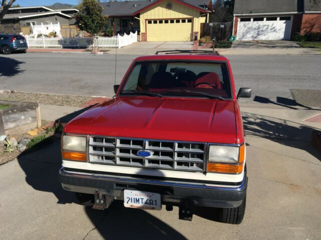1990 RED WHITE Ford Bronco II 2-door