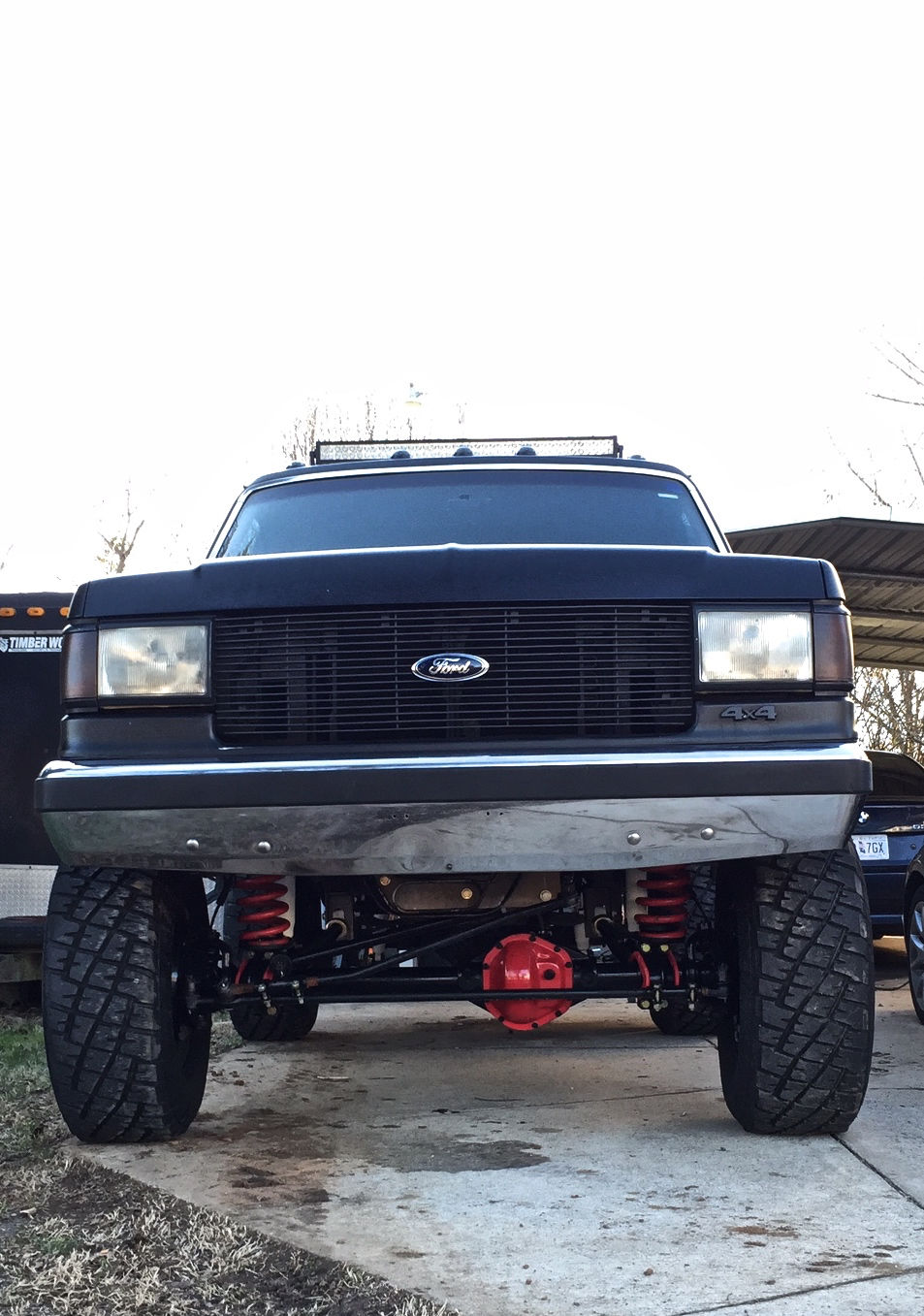 1990 White/ Grey Two Tone Ford Bronco SUV