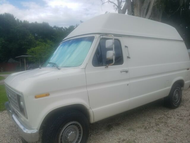 1990 White Ford E-Series Van Van Camper