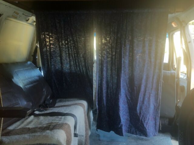 1990 White Ford E-Series Van Van Camper