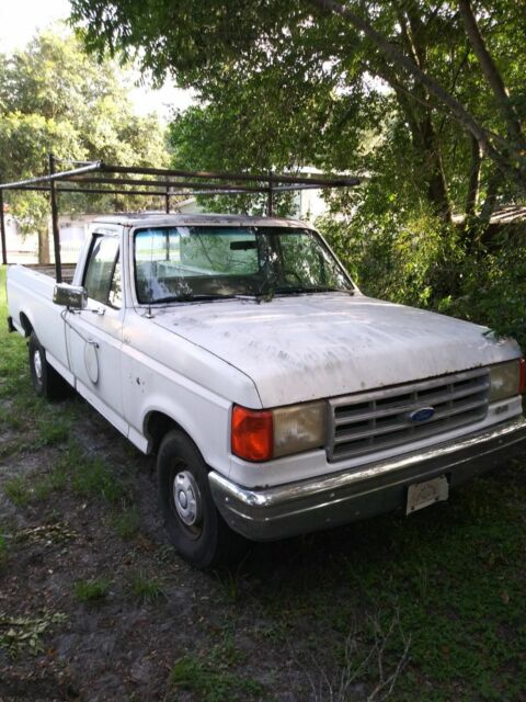 1990 White Ford F-150 pick up