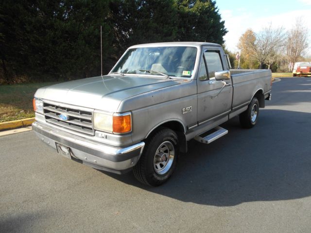 1990 Gray Ford F-150 Standard Cab Pickup