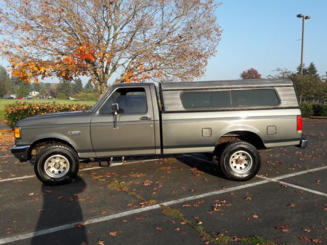 1990 Gray Ford F-150 Standard Cab Pickup