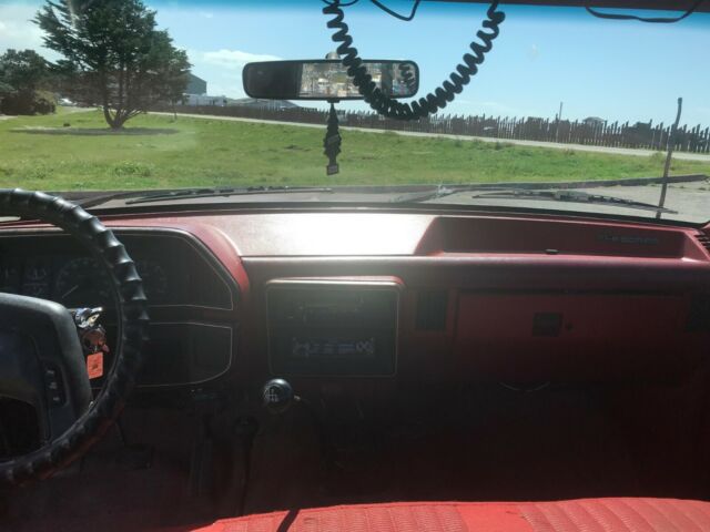 1990 Red Ford F-150 Standard Cab Pickup