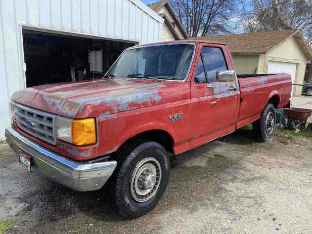 1990 Red Ford F-250 Pickup