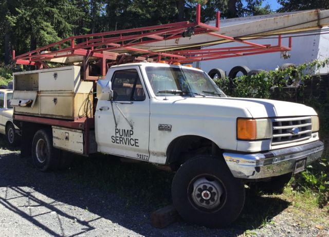 1990 White Ford F-350 Cab & Chassis