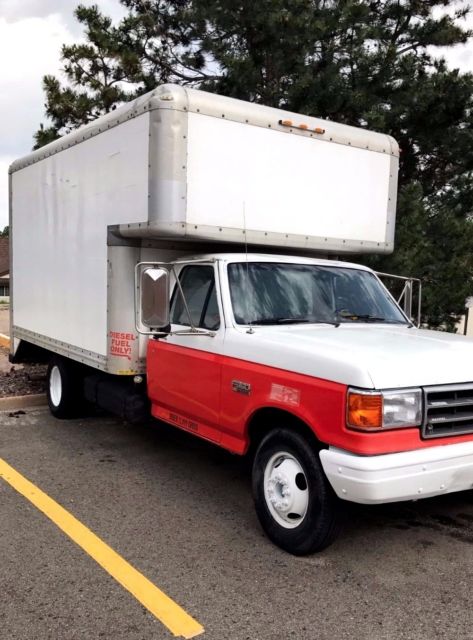 1990 White/Orange Ford F-350