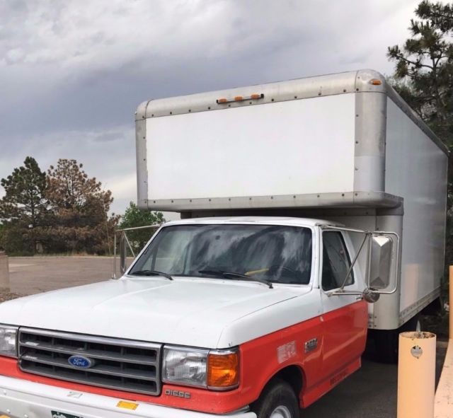 1990 White/Orange Ford F-350