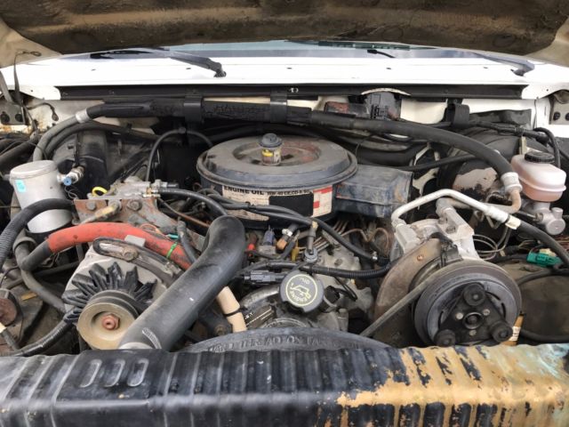 1990 White/Orange Ford F-350