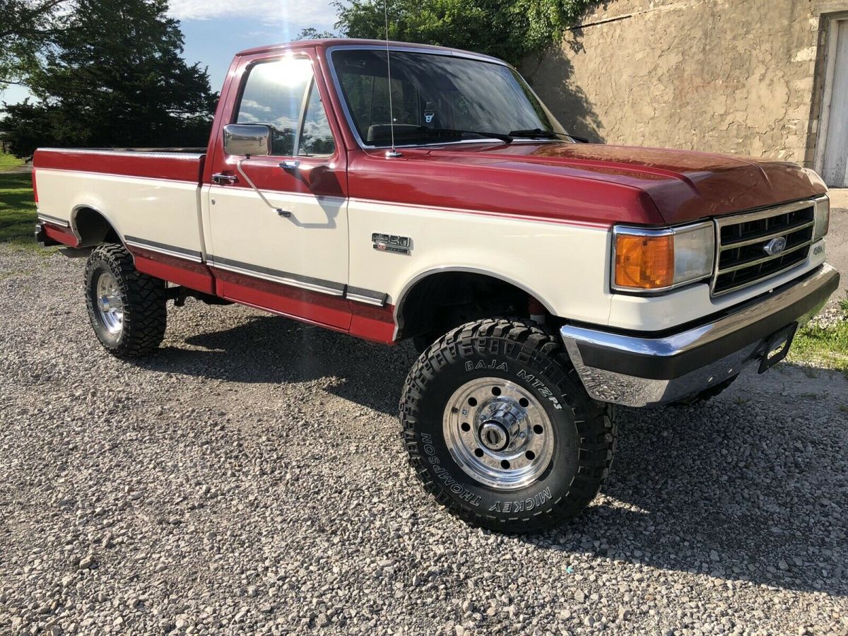 1990 Red Ford F-350 Pickup