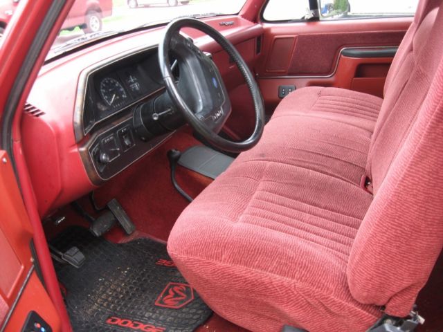 1990 Red Ford F-150 Standard Cab Pickup