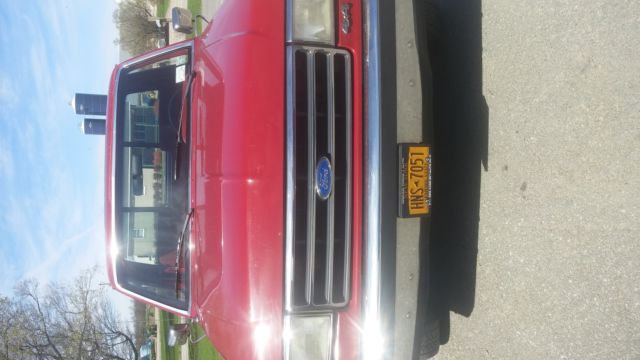 1990 Red Ford F-150 Standard Cab Pickup