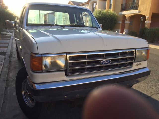 1990 Burgundy Ford F-250 Standard Cab Pickup