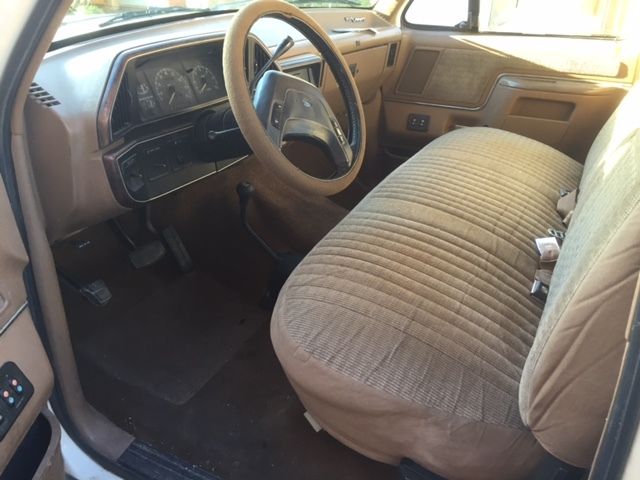 1990 Burgundy Ford F-250 Standard Cab Pickup