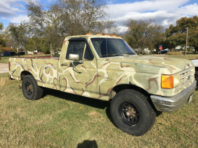 1989 Camo Ford F-250 Standard Cab Pickup