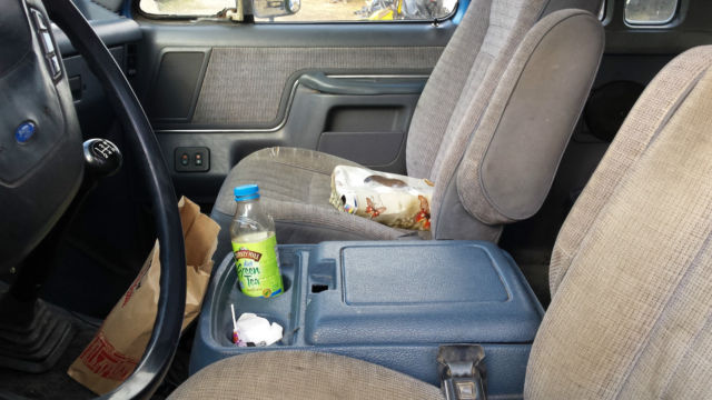 1990 Blue Ford F-250 Extended Cab Pickup