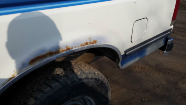 1990 Blue Ford F-250 Extended Cab Pickup