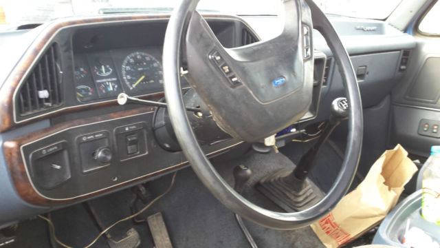1990 Blue Ford F-250 Extended Cab Pickup