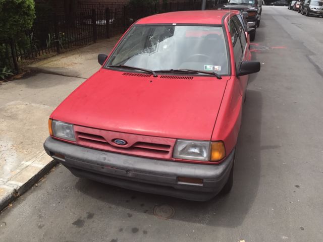 1990 Red Ford Festiva