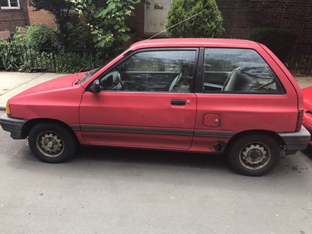1990 Red Ford Festiva