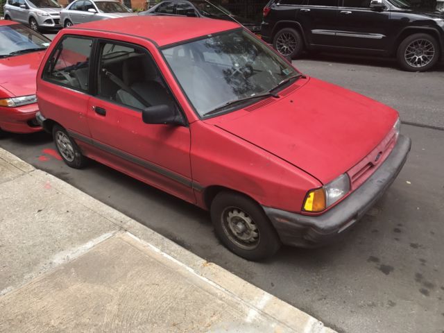 1990 Red Ford Festiva