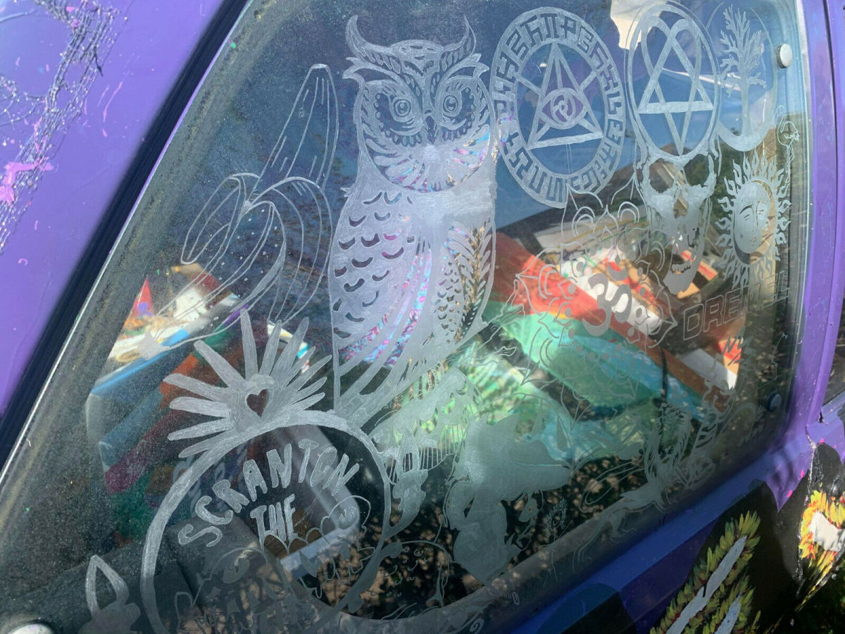 1990 Red Ford Festiva Hatchback