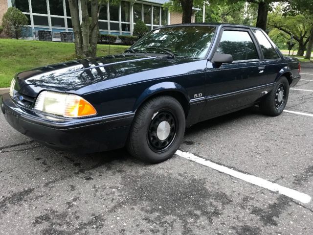 1990 Blue Ford Mustang Coupe