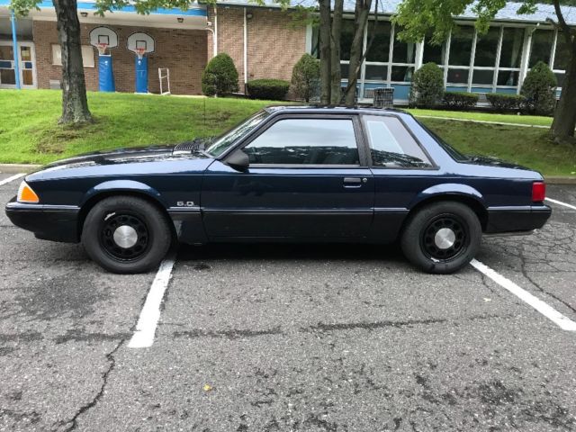 1990 Blue Ford Mustang Coupe