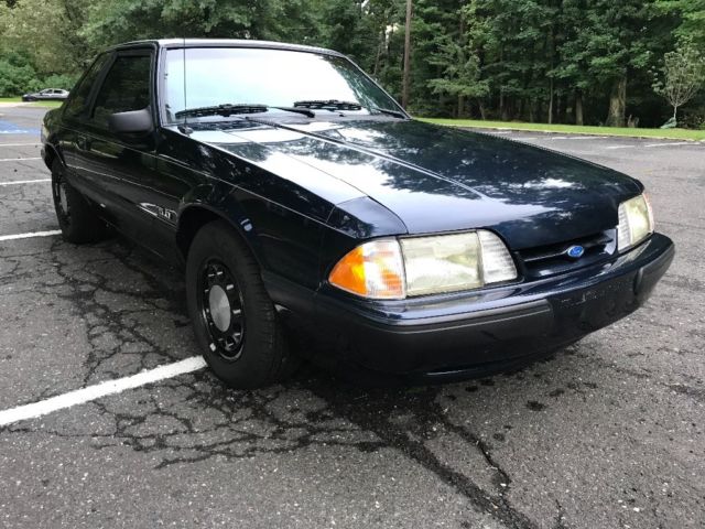 1990 Blue Ford Mustang Coupe