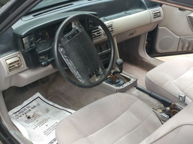 1990 Black Ford Mustang Hatchback